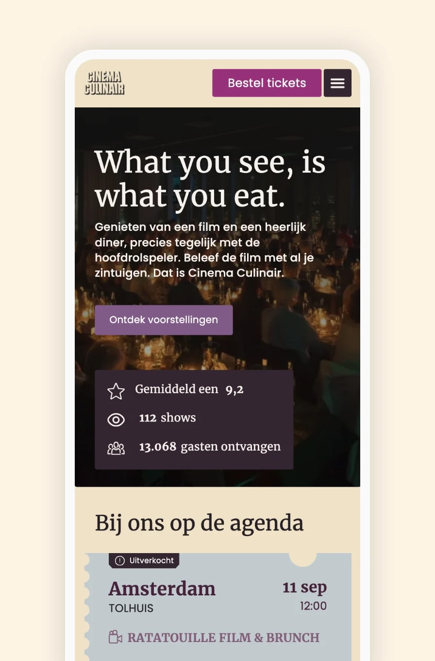 Cinema culinair afbeelding van de homepage
